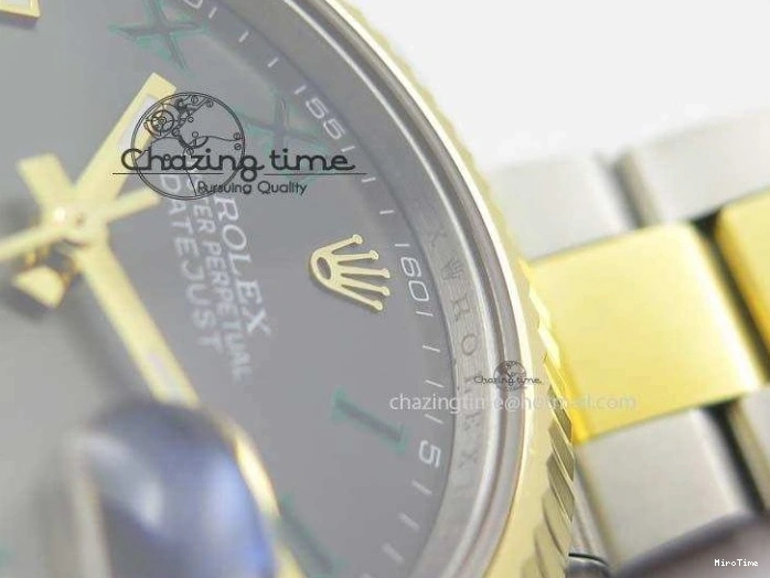 MiroTime 0415 Functional DateJust II 116333 SS YG 41mm EW Best Edition Gray Dial Roman Markers On SS Bracelet A 3823